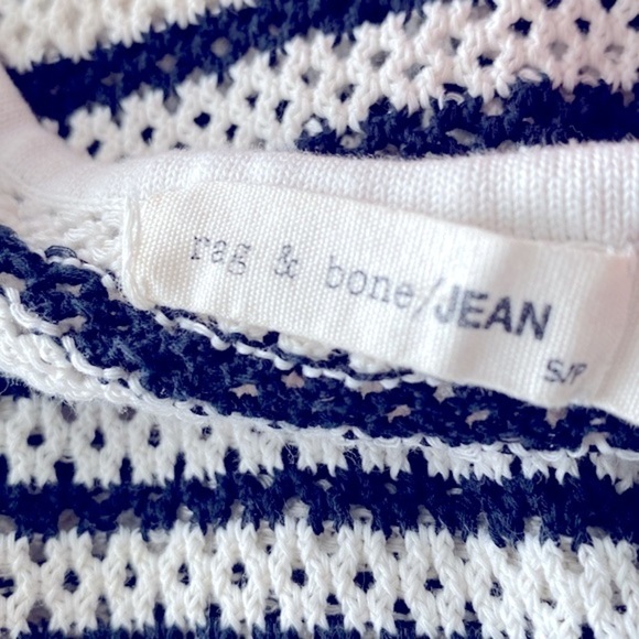 Rag & bone cold shoulder loose knit striped sweater - Picture 7 of 8